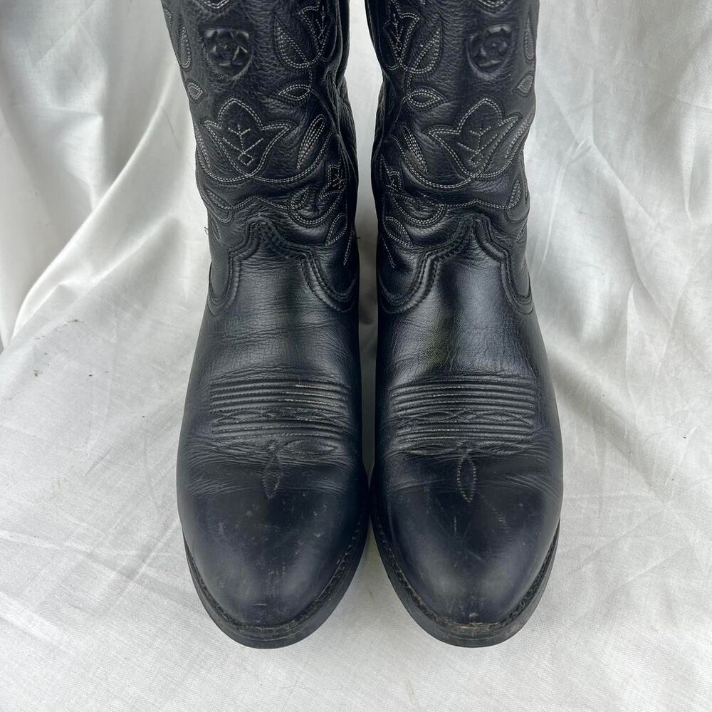 Ariat Black Cowboy Boots Size 10 B - Picture 4 of 8